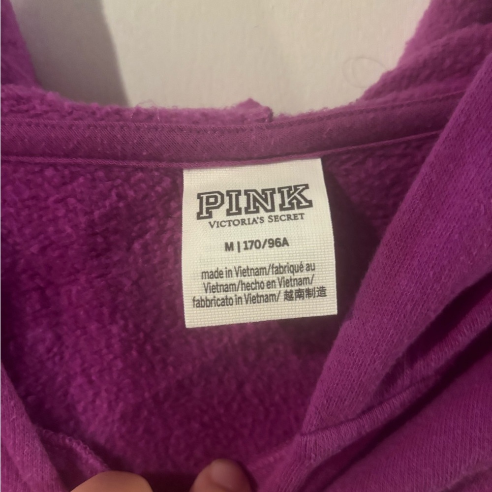 Pink crop top hoodie